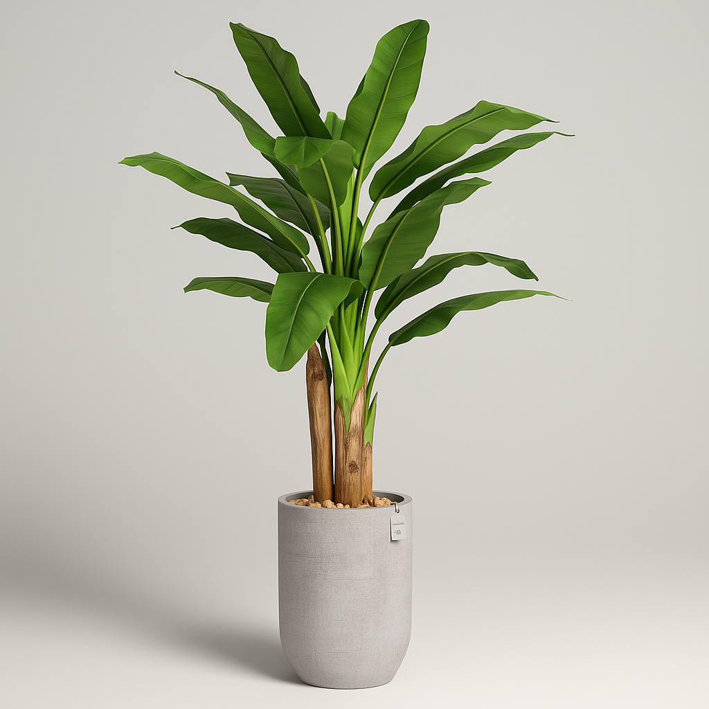 Artificial Banana Tree With Natural Wooden Trunk 190 Cm Luxury Casa