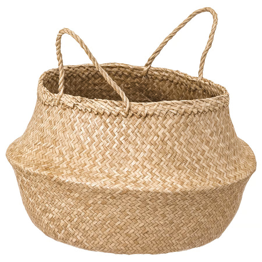 Seagrass Belly Basket with Handles Luxury Casa