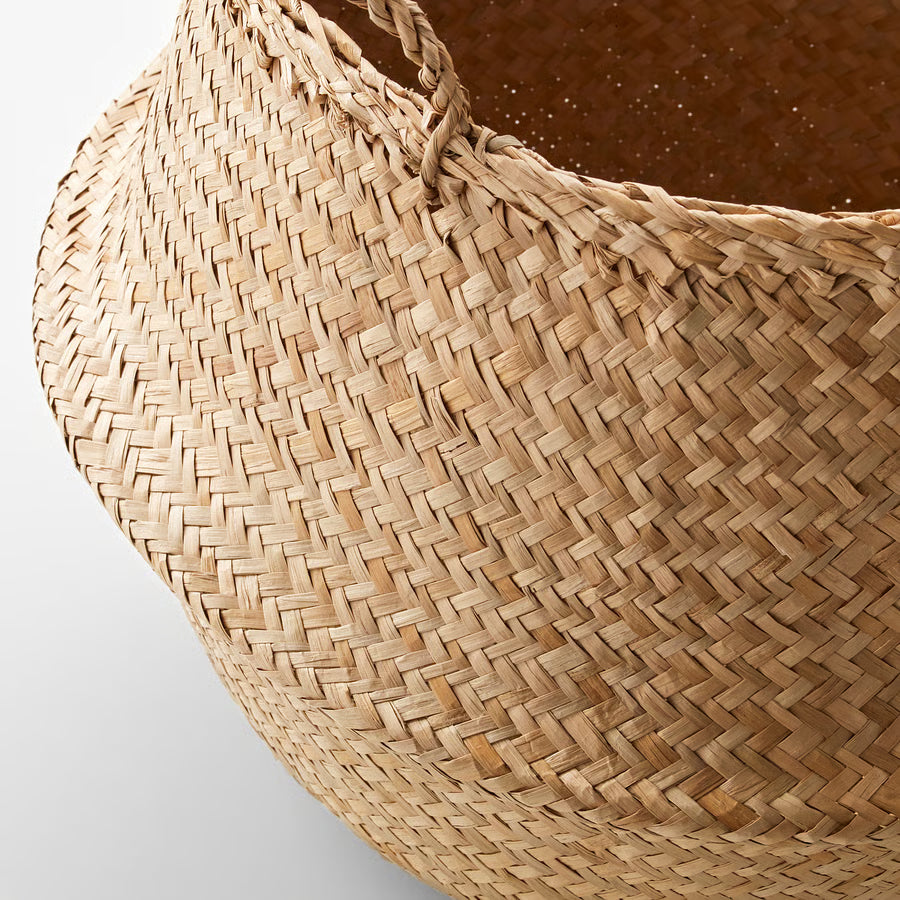 Seagrass Belly Basket with Handles Luxury Casa