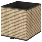 Square Woven Basket with Black Trim Luxury Casa