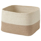 Two-Tone Woven Storage Basket – Beige & Natural Luxury Casa