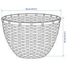 Round Bamboo Basket with Black Trim Luxury Casa