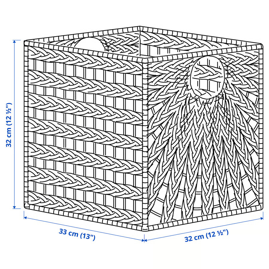 Square Handwoven Water Hyacinth Basket β Natural Luxury Casa