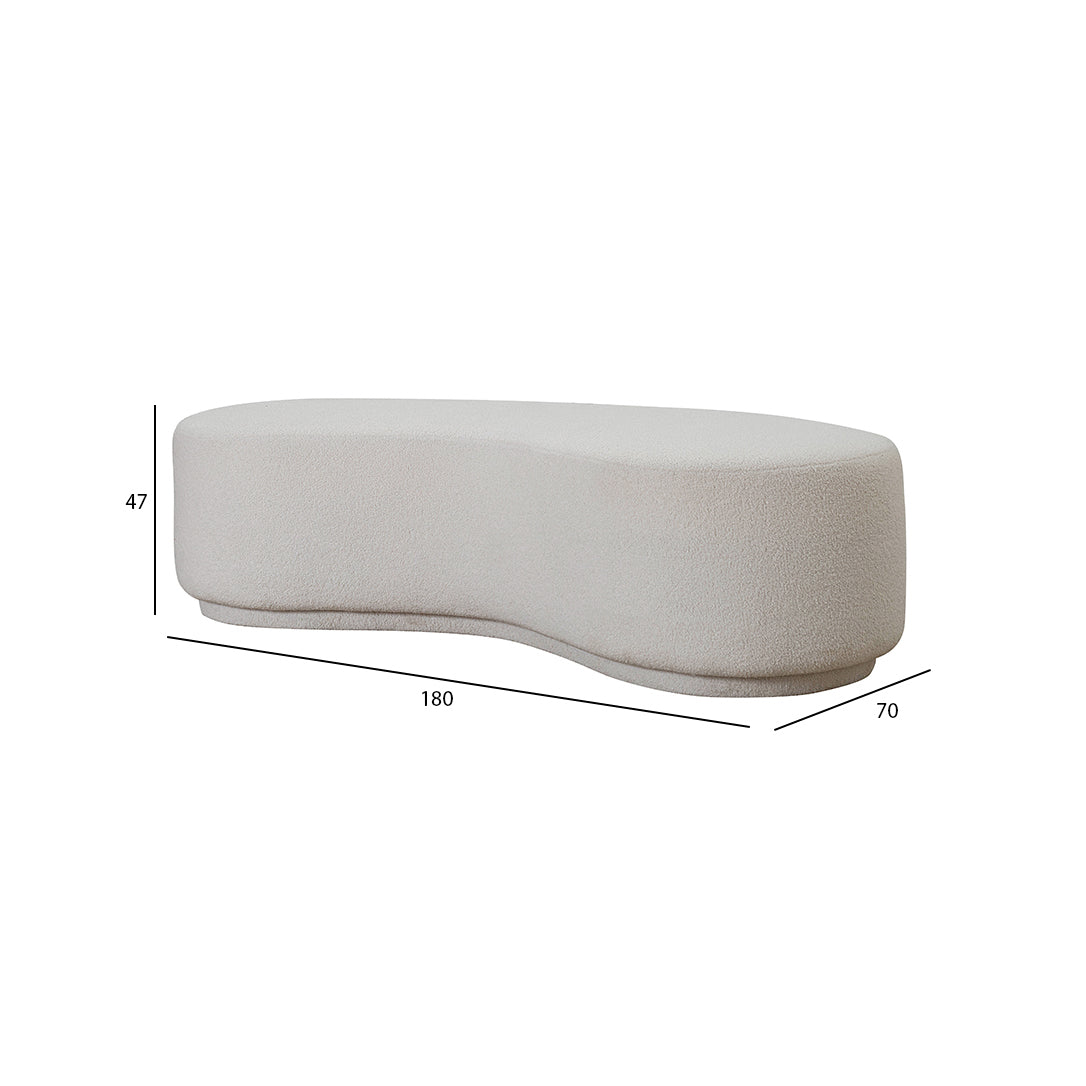 Modern Curved Ottoman Bench Luxury Casa