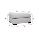 Rectangular Upholstered Ottoman Bench Luxury Casa