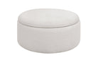 Round Storage Ottoman Pouf Luxury Casa
