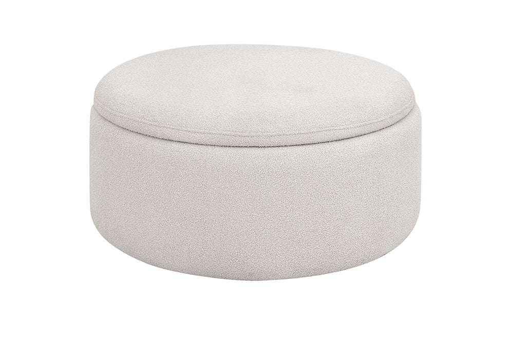 Round Storage Ottoman Pouf Luxury Casa
