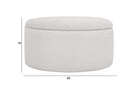 Round Storage Ottoman Pouf Luxury Casa