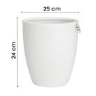 Glossy Tapered Round Planter – Modern Decorative Pot - Small Luxury Casa