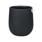 Crosshatch Textured Planter – Modern Decorative Pot - Medium Luxury Casa