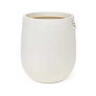 Crosshatch Textured Planter – Modern Decorative Pot - Medium Luxury Casa