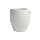 Horizontal Ribbed Round Planter – Modern Decorative Pot - Small Luxury Casa