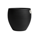 Horizontal Ribbed Round Planter – Modern Decorative Pot - Small Luxury Casa