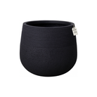 Stone Finish Ribbed Band Planter – Modern Decorative Pot - Medium Luxury Casa