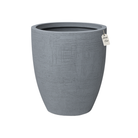 Engraved Textured Tall Planter – Modern Decorative Pot - Medium Luxury Casa