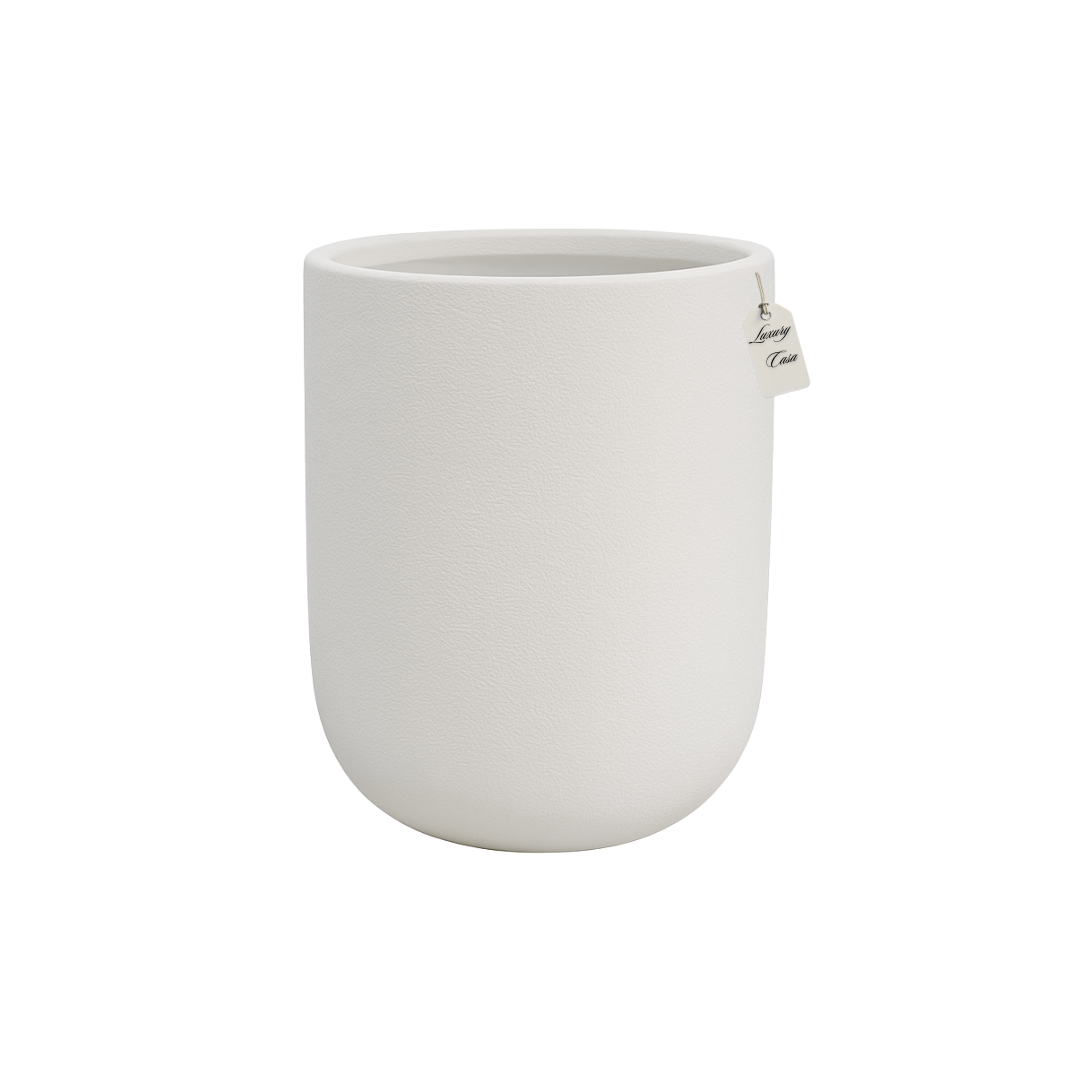 Matte Smooth Cylinder Planter – Modern Decorative Pot - Small Luxury Casa