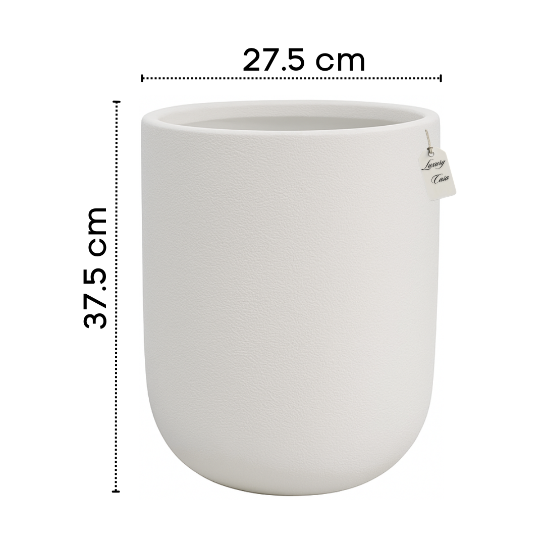Matte Smooth Cylinder Planter – Modern Decorative Pot - Small Luxury Casa