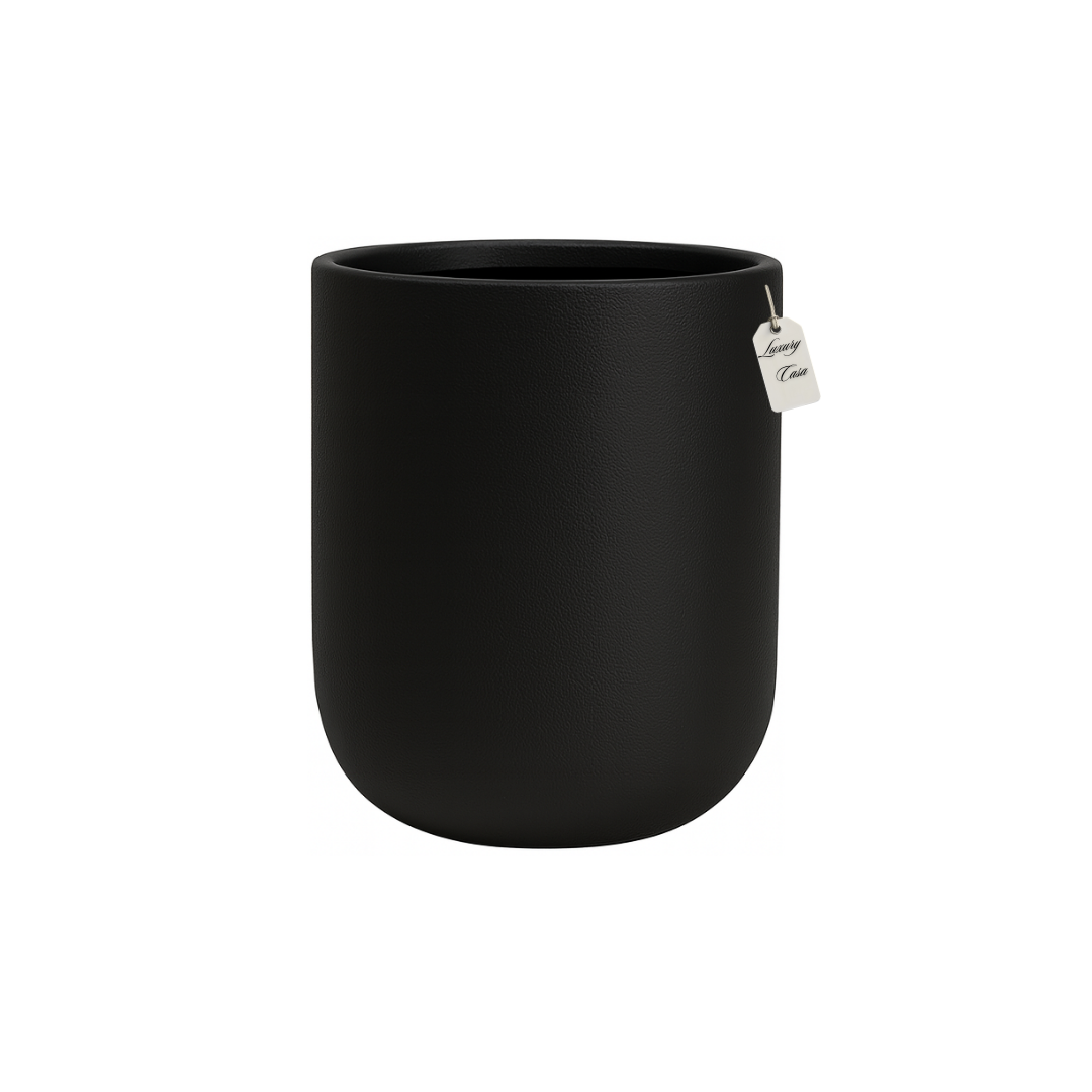 Matte Smooth Cylinder Planter – Modern Decorative Pot - Small Luxury Casa