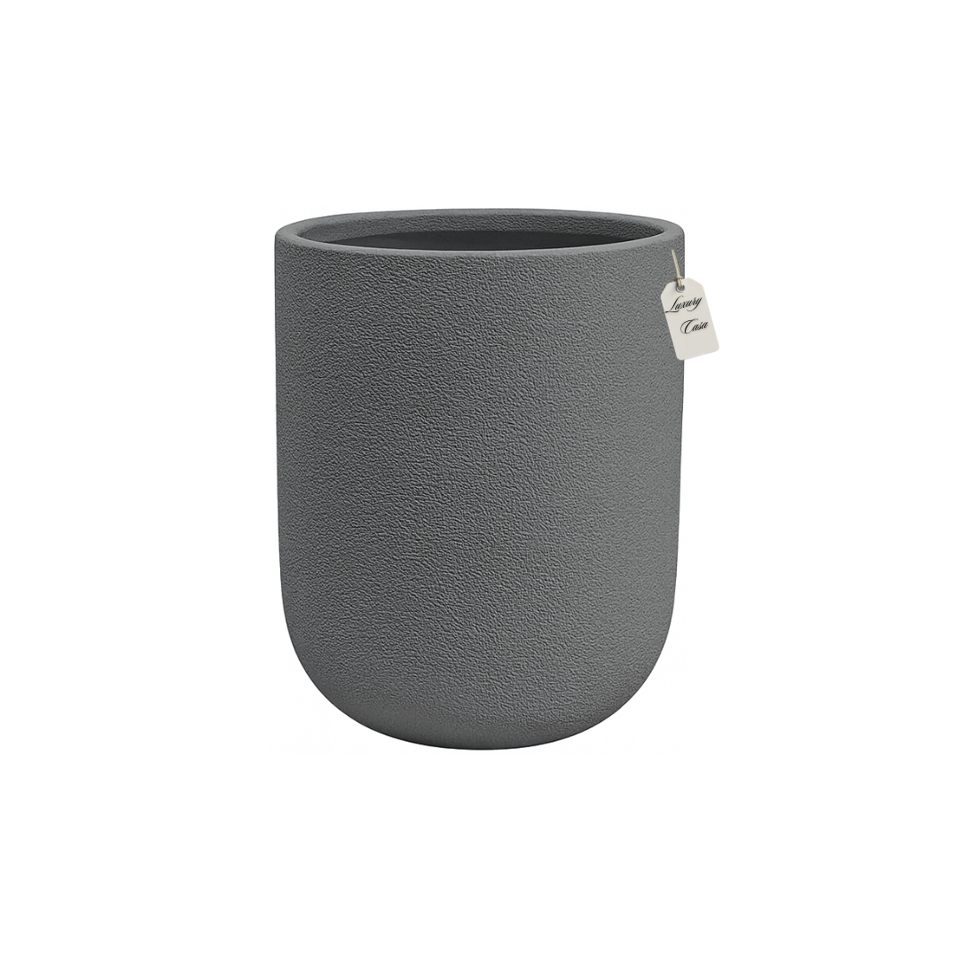 Matte Smooth Cylinder Planter – Modern Decorative Pot - Small Luxury Casa
