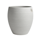 Horizontal Ribbed Round Planter – Modern Decorative Pot - Medium Luxury Casa