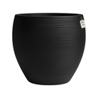 Horizontal Ribbed Round Planter – Modern Decorative Pot - Medium Luxury Casa