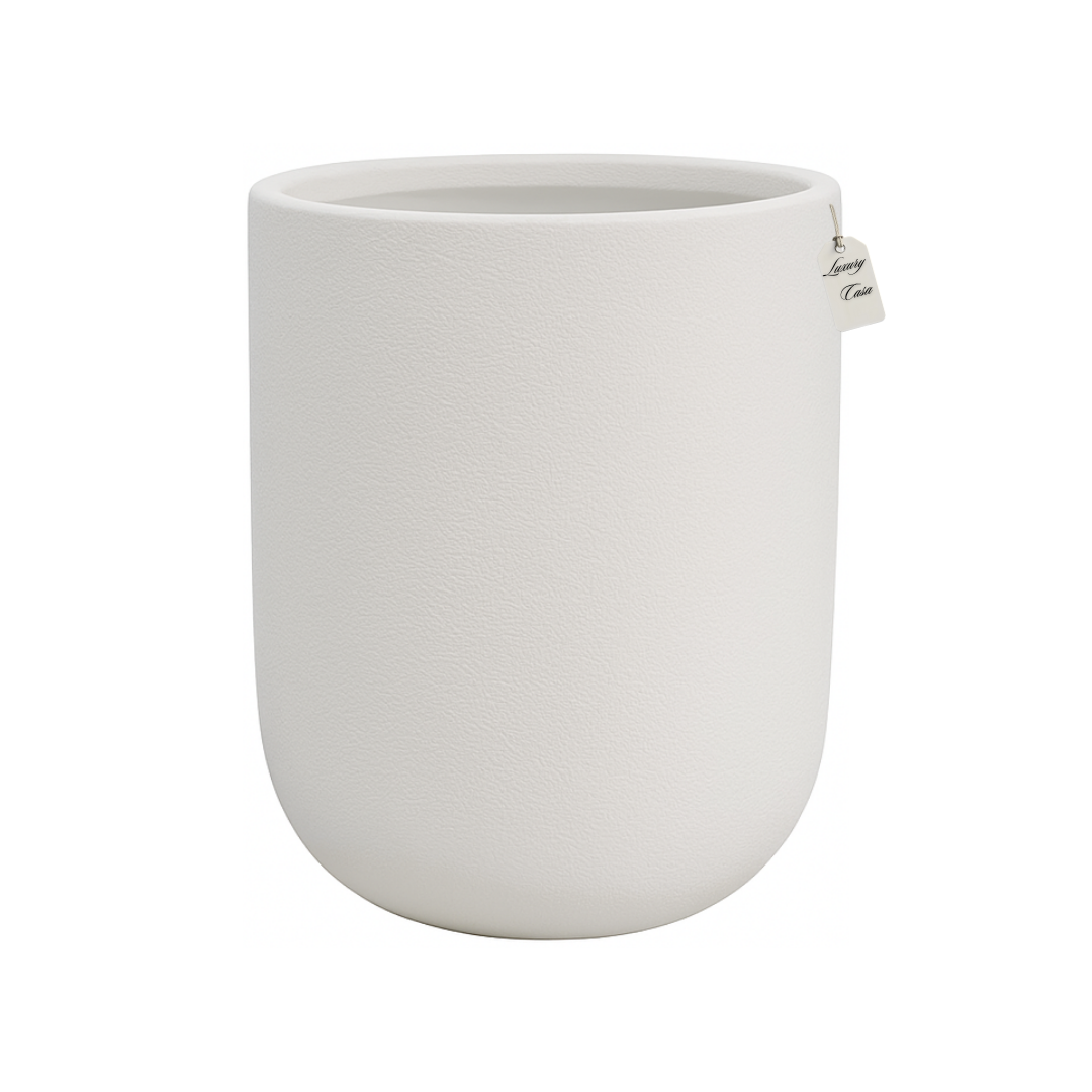 Matte Smooth Cylinder Planter – Modern Decorative Pot - Medium Luxury Casa