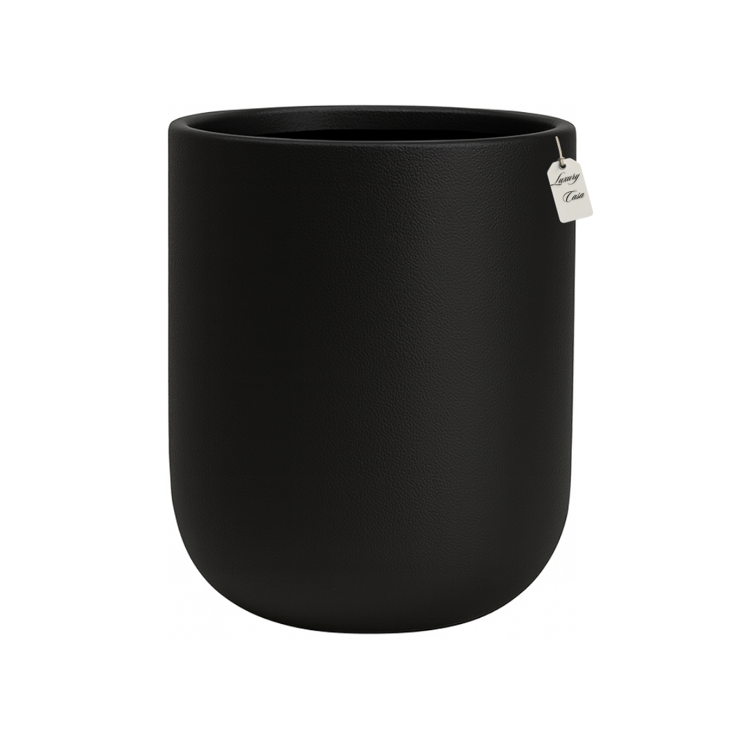 Matte Smooth Cylinder Planter – Modern Decorative Pot - Medium Luxury Casa