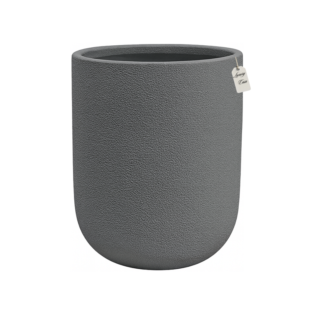Matte Smooth Cylinder Planter – Modern Decorative Pot - Medium Luxury Casa