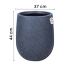 Crosshatch Textured Planter – Modern Decorative Pot - Large Luxury Casa