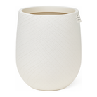 Crosshatch Textured Planter – Modern Decorative Pot - Large Luxury Casa