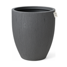 Wood Grain Textured Planter – Modern Decorative Pot - Large Luxury Casa