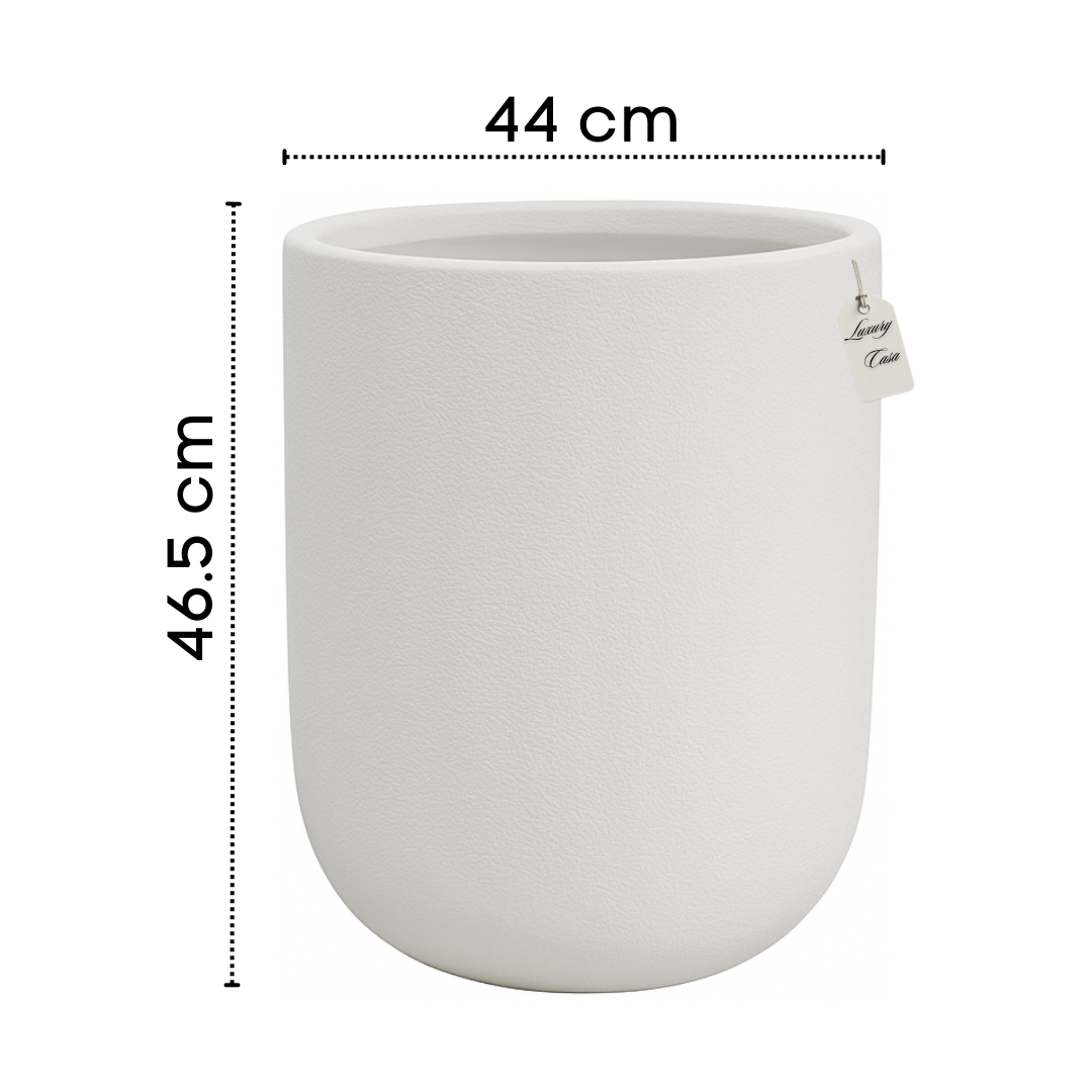 Matte Smooth Cylinder Planter – Modern Decorative Pot - Large Luxury Casa