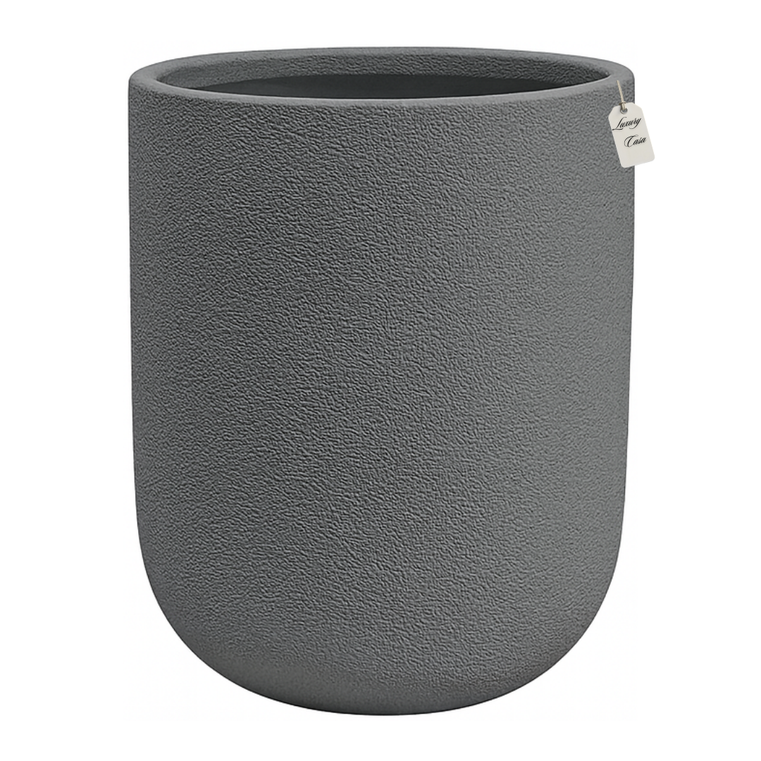 Matte Smooth Cylinder Planter – Modern Decorative Pot - Large Luxury Casa