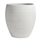 Horizontal Ribbed Round Planter – Modern Decorative Pot - Large Luxury Casa