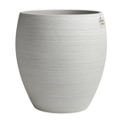 Horizontal Ribbed Round Planter – Modern Decorative Pot - Large Luxury Casa