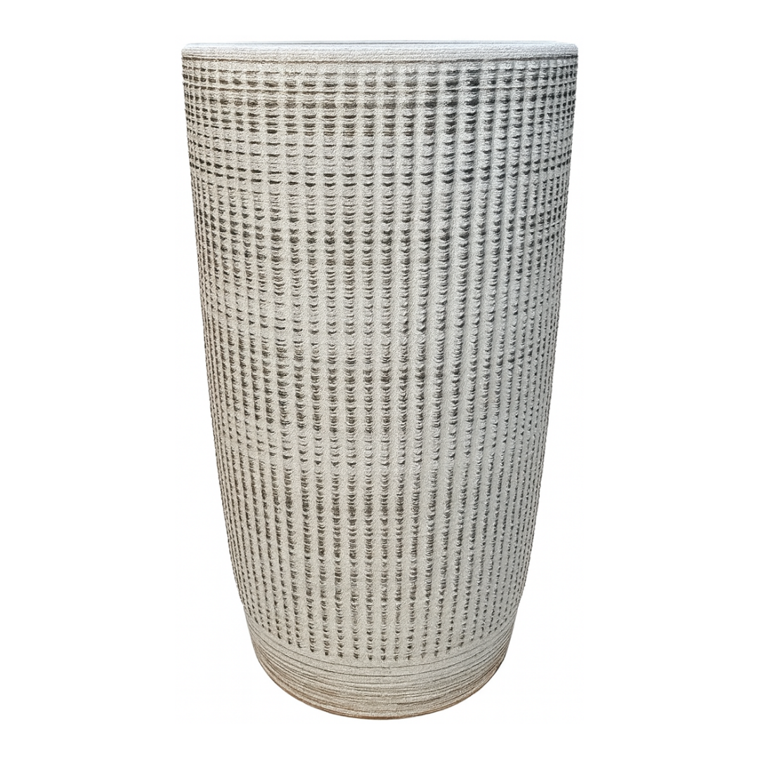 Tall Vertical Pattern Textured Planter – Modern Decorative Pot - Large Luxury Casa