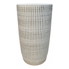 Tall Vertical Pattern Textured Planter – Modern Decorative Pot - Large Luxury Casa