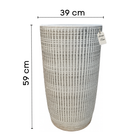 Tall Vertical Pattern Textured Planter – Modern Decorative Pot - Large Luxury Casa