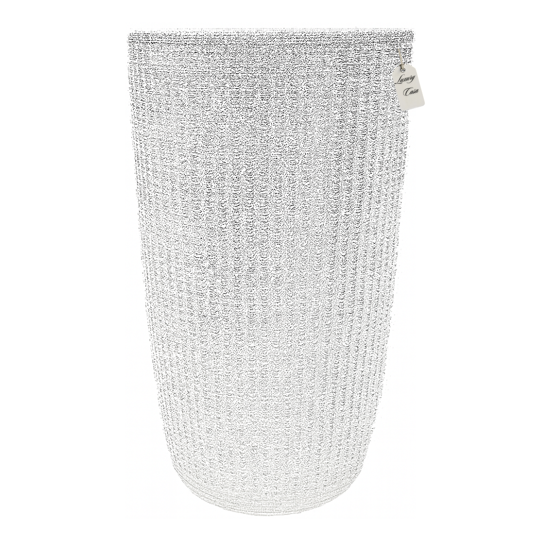 Tall Vertical Pattern Textured Planter – Modern Decorative Pot - Large Luxury Casa
