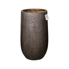 Tall Rustic Wood Grain Planter – Modern Decorative Pot - Medium Luxury Casa