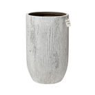 Tall Rustic Wood Grain Planter – Modern Decorative Pot - Medium Luxury Casa