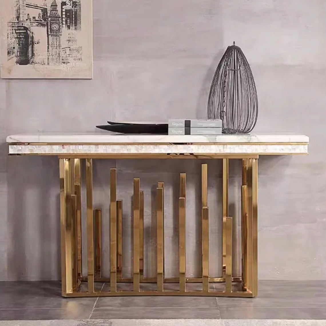 Minimalist Marble Console Table Luxury Casa