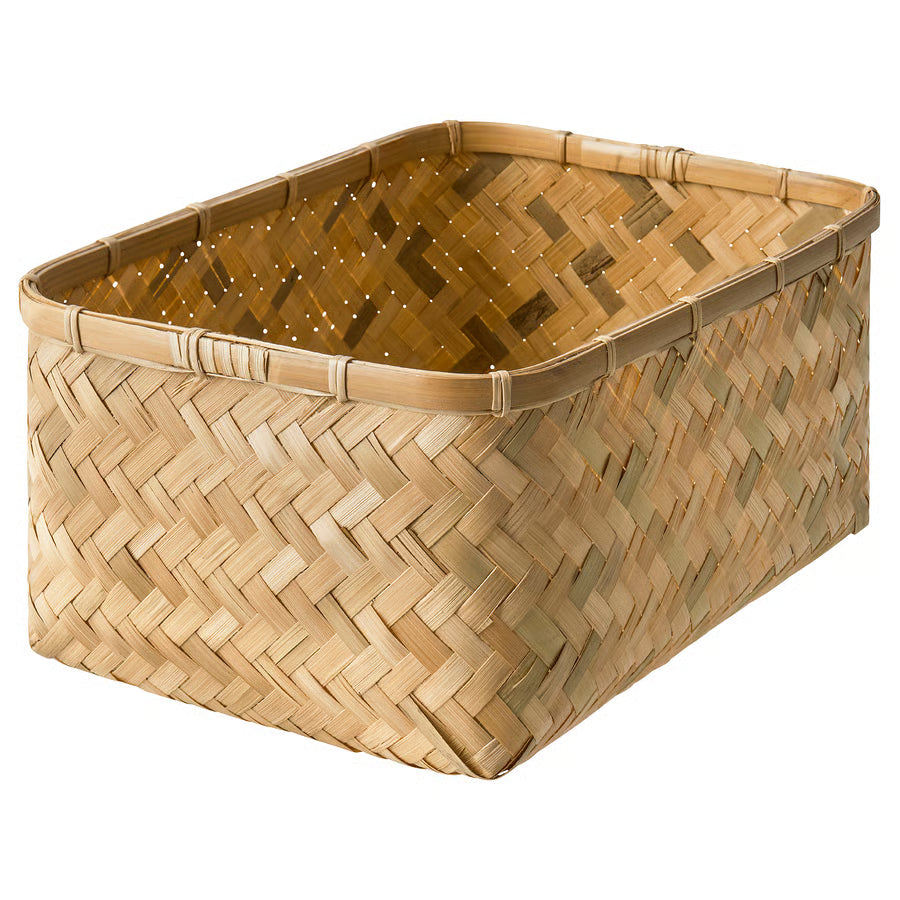 Rectangular Bamboo Woven Basket Luxury Casa