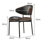 Modern Elegance Curved Wood Dining Chair Luxury Casa