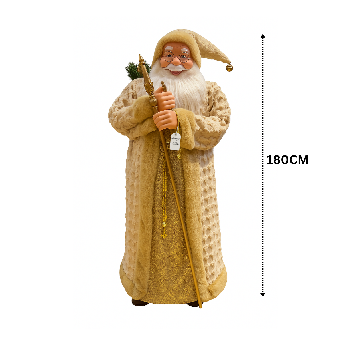 Regal Gold & Ivory Santa Figure Luxury Casa