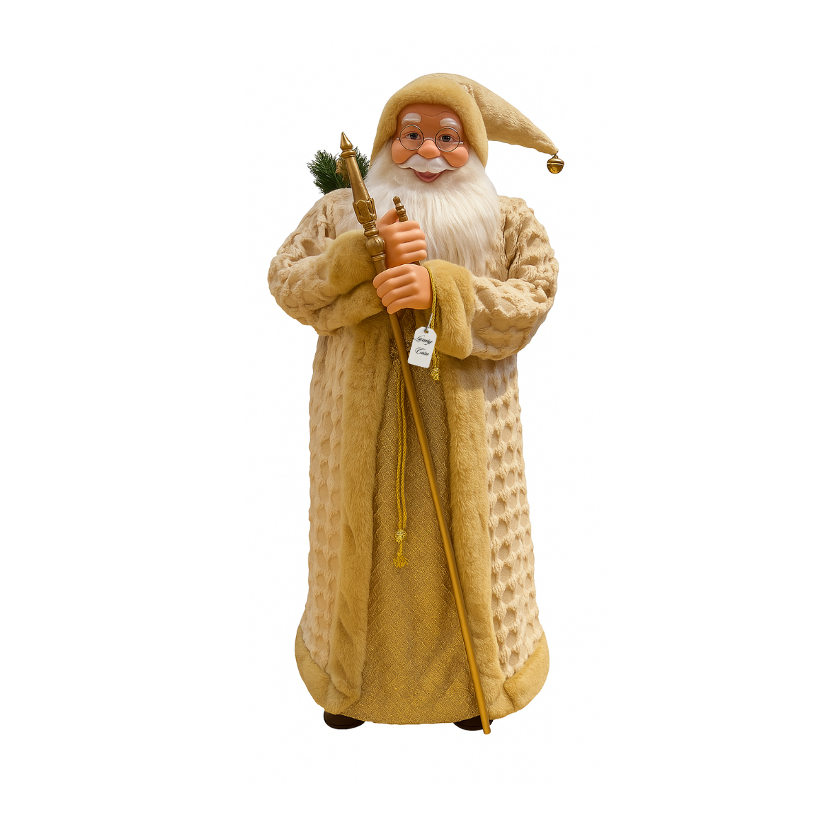 Regal Gold & Ivory Santa Figure Luxury Casa