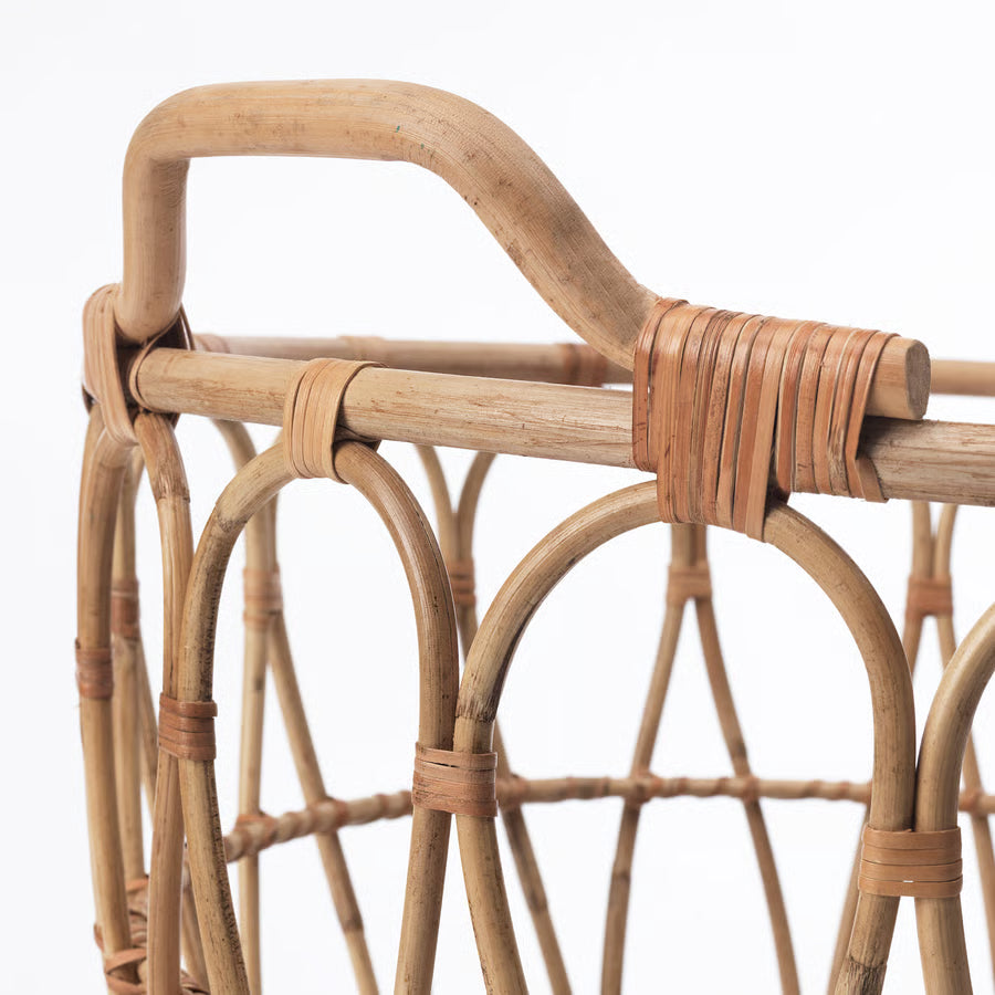 Handwoven Rattan Basket – Natural Luxury Casa