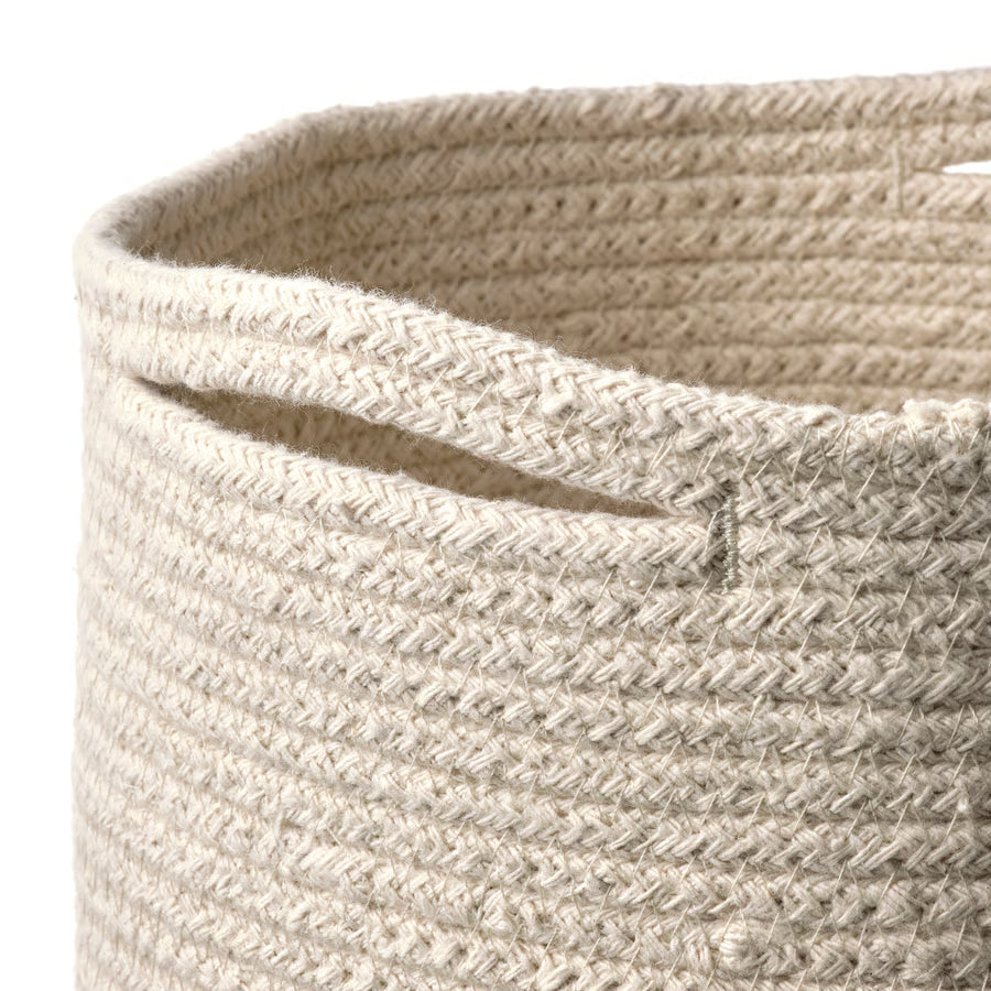 Woven Cotton Storage Basket – Beige Luxury Casa