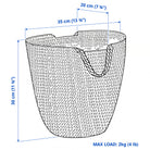 Tall Jute Basket with Handles Luxury Casa