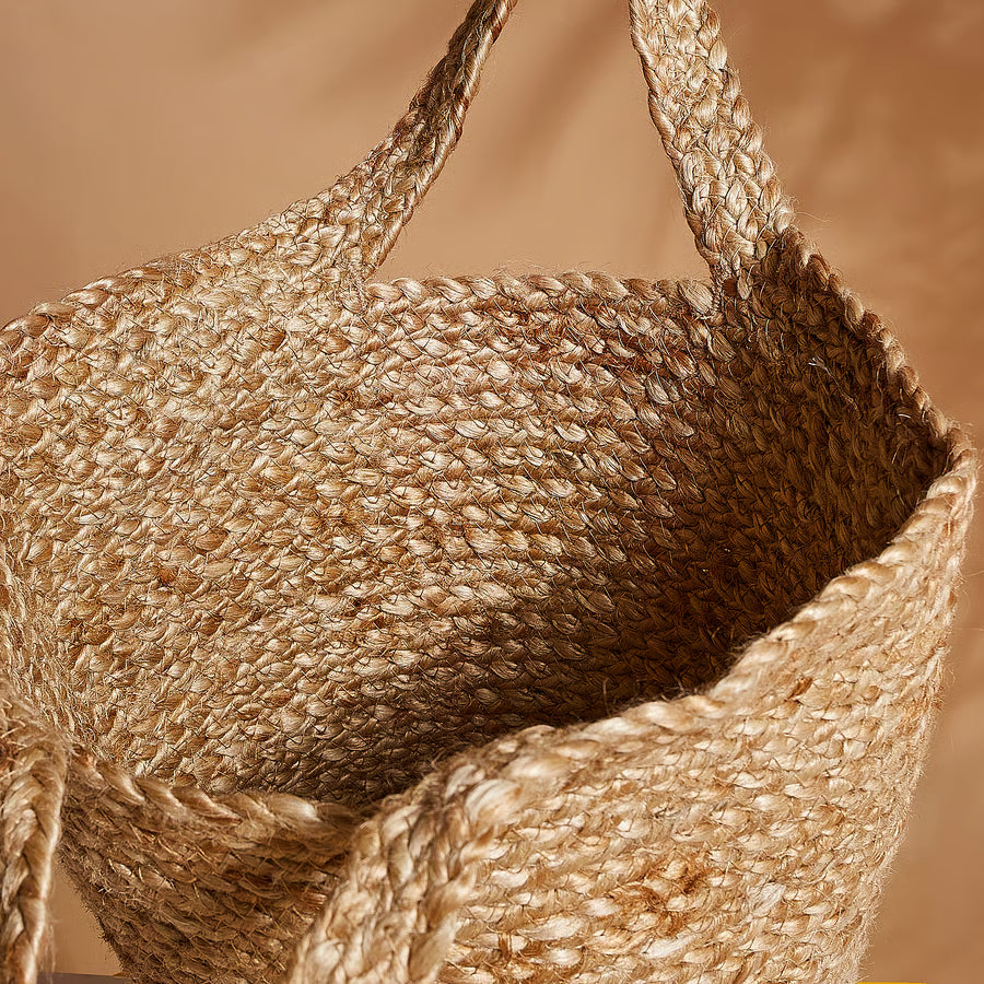 Tall Jute Basket with Handles Luxury Casa